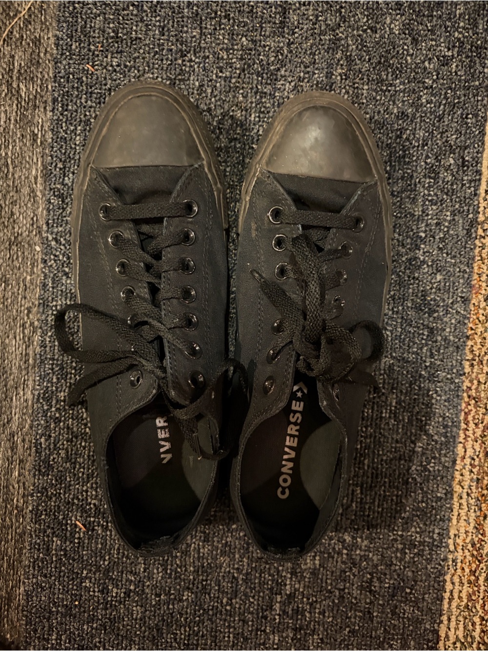 Converse Low Top Canvas Sneakers in Black